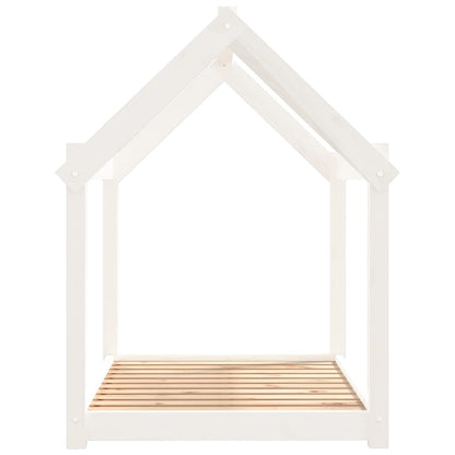 Hondenmand 101x70x90 cm massief grenenhout wit 101 x 70 x 90 cm Wit