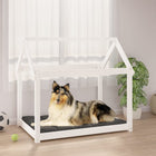 Dog bed 101x70x90 cm solid pine white