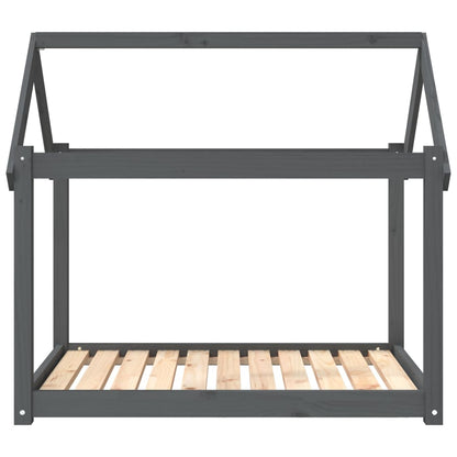 Hondenbed 101x70x90 cm massief grenenhout grijs 101 x 70 x 90 cm Grijs