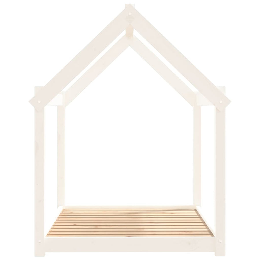 Hondenmand 111x80x100 cm massief grenenhout wit 111 x 80 x 100 cm Wit