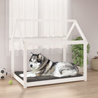 Dog bed 111x80x100 cm solid pine wood white