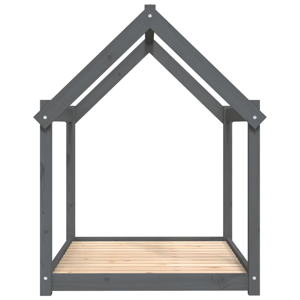 Hondenmand 111x80x100 cm massief grenenhout grijs 111 x 80 x 100 cm Grijs