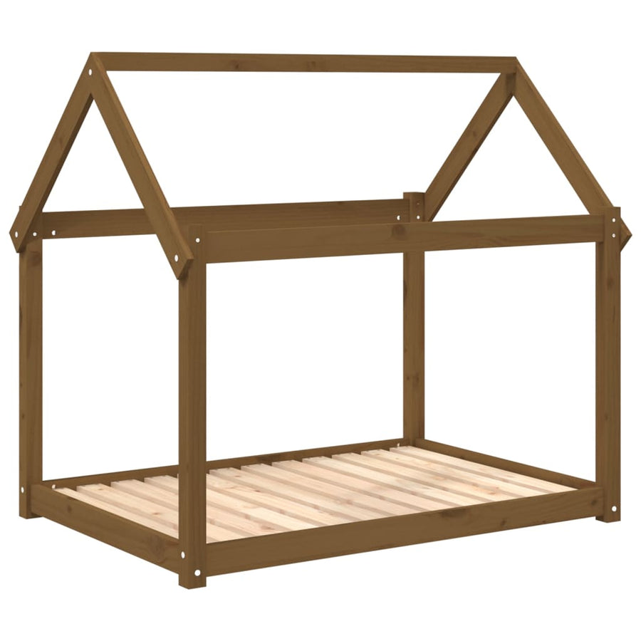 Hondenmand 111x80x100 cm massief grenenhout honingbruin 111 x 80 x 100 cm Honingbruin