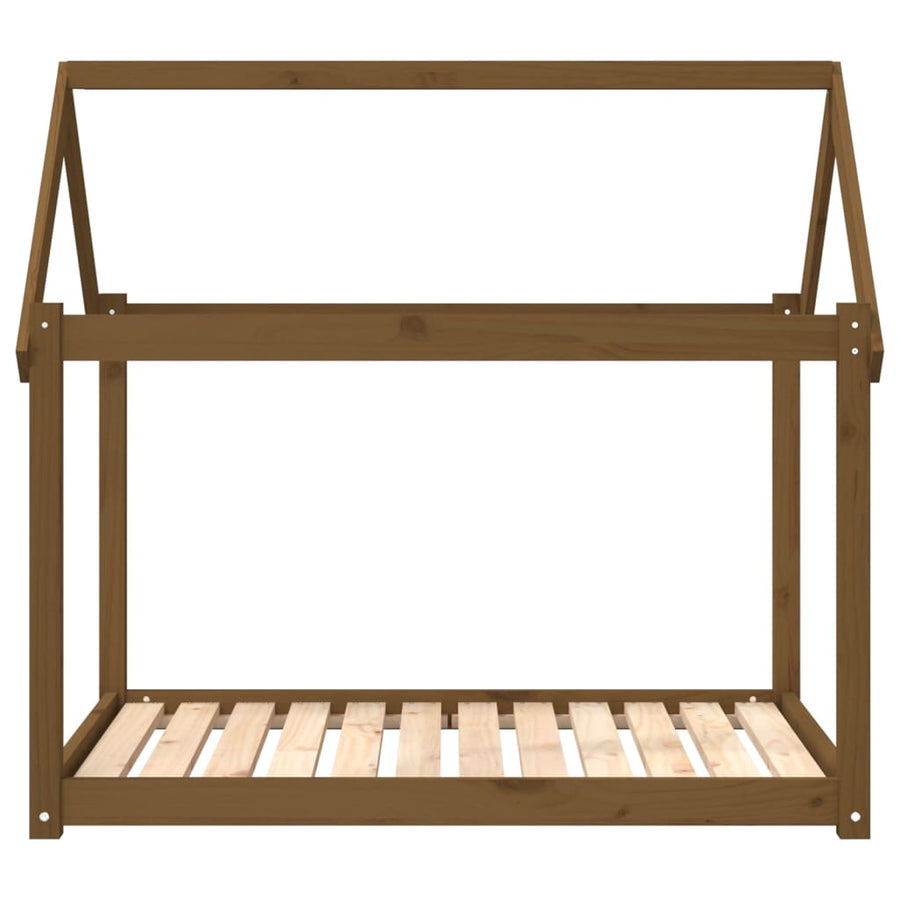 Hondenmand 111x80x100 cm massief grenenhout honingbruin 111 x 80 x 100 cm Honingbruin