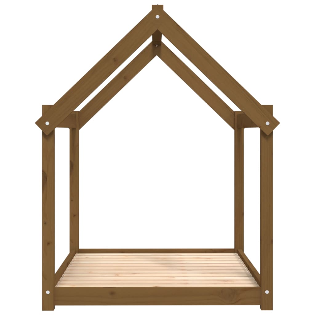 Hondenmand 111x80x100 cm massief grenenhout honingbruin 111 x 80 x 100 cm Honingbruin