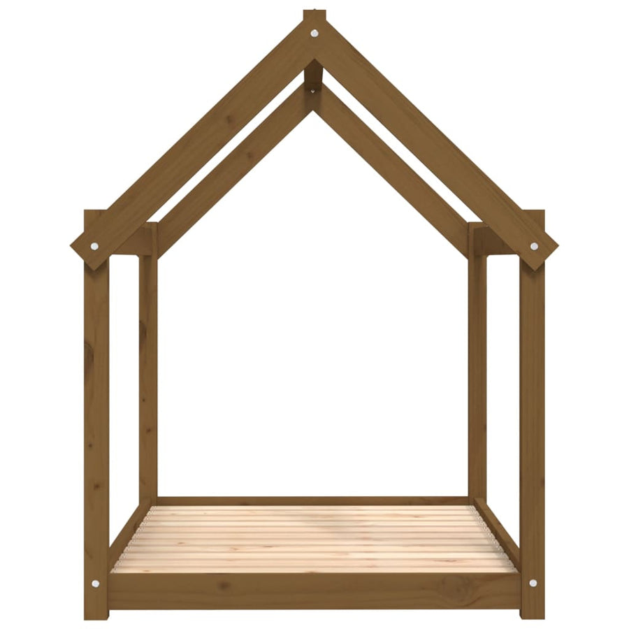 Hondenmand 111x80x100 cm massief grenenhout honingbruin 111 x 80 x 100 cm Honingbruin