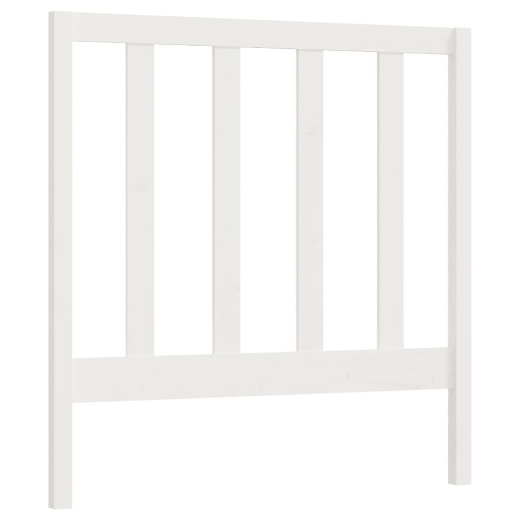 Hoofdbord 95X4X00 Cm Massief Grenenhout 95 x 100 cm Wit