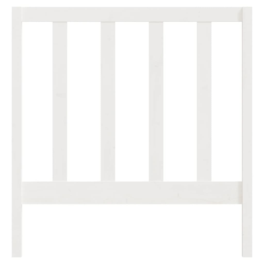 Hoofdbord 95X4X00 Cm Massief Grenenhout 95 x 100 cm Wit