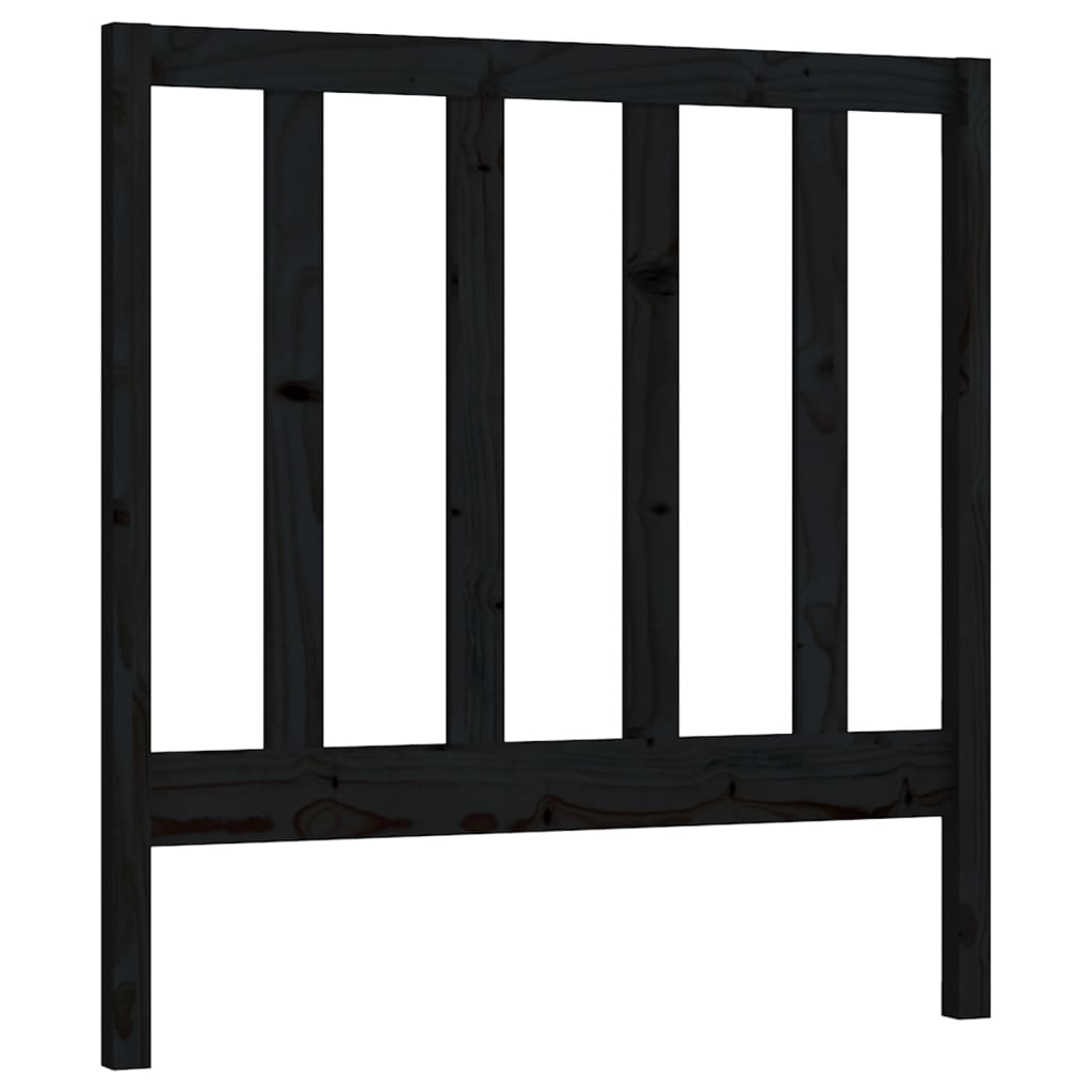 Hoofdbord 95X4X00 Cm Massief Grenenhout 95 x 100 cm Zwart