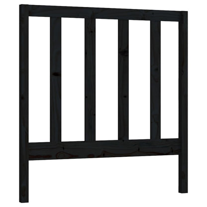 Hoofdbord 95X4X00 Cm Massief Grenenhout 95 x 100 cm Zwart