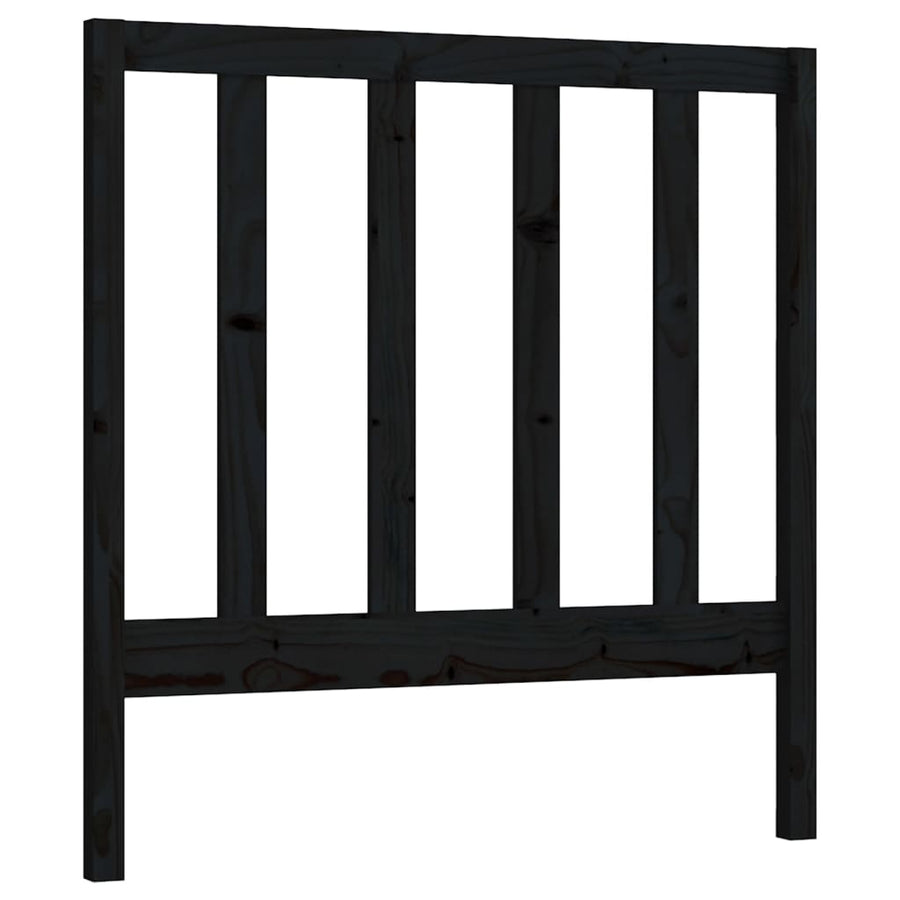 Hoofdbord 95X4X00 Cm Massief Grenenhout 95 x 100 cm Zwart