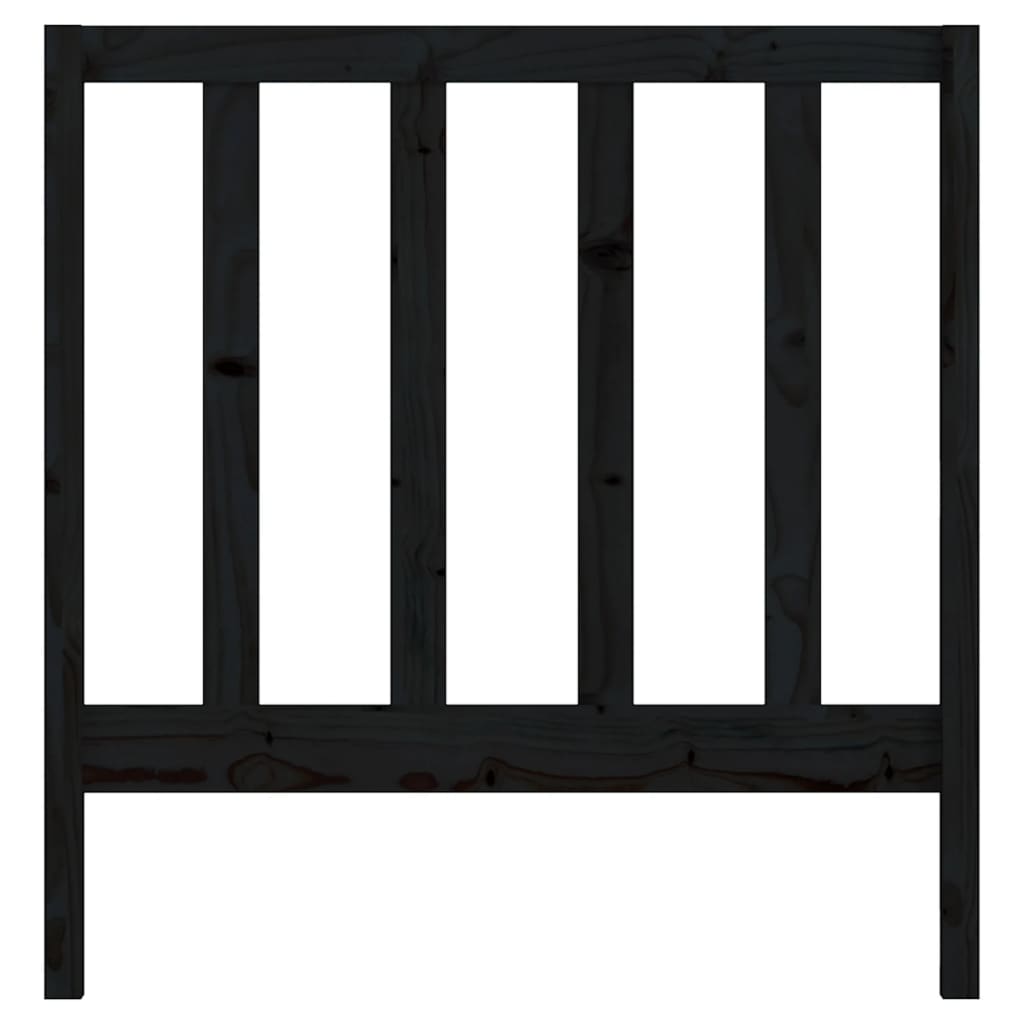 Hoofdbord 95X4X00 Cm Massief Grenenhout 95 x 100 cm Zwart