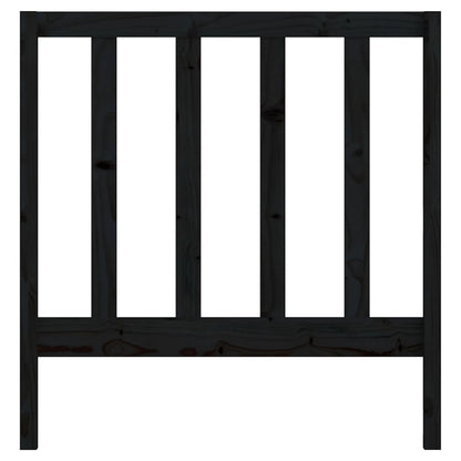 Hoofdbord 95X4X00 Cm Massief Grenenhout 95 x 100 cm Zwart
