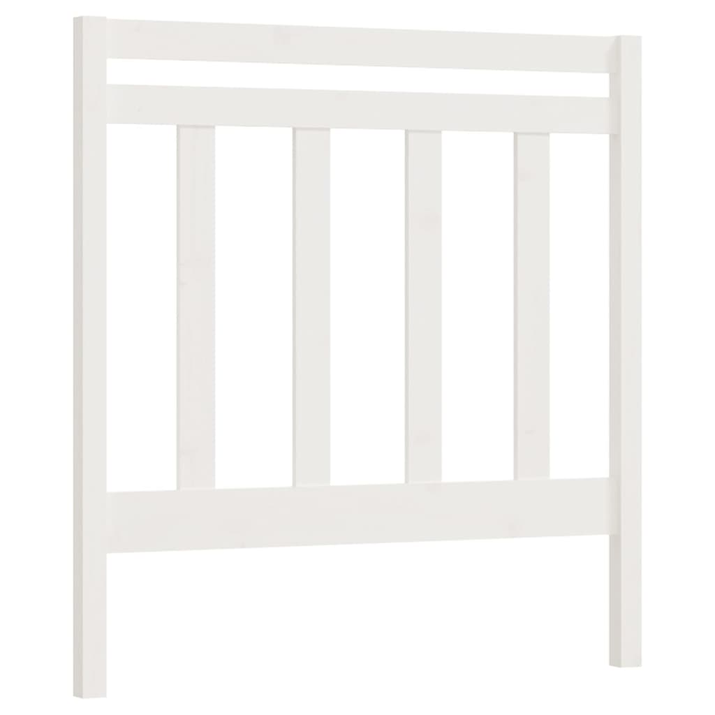 Hoofdbord 95X4X00 Cm Massief Grenenhout 95 x 100 cm Wit
