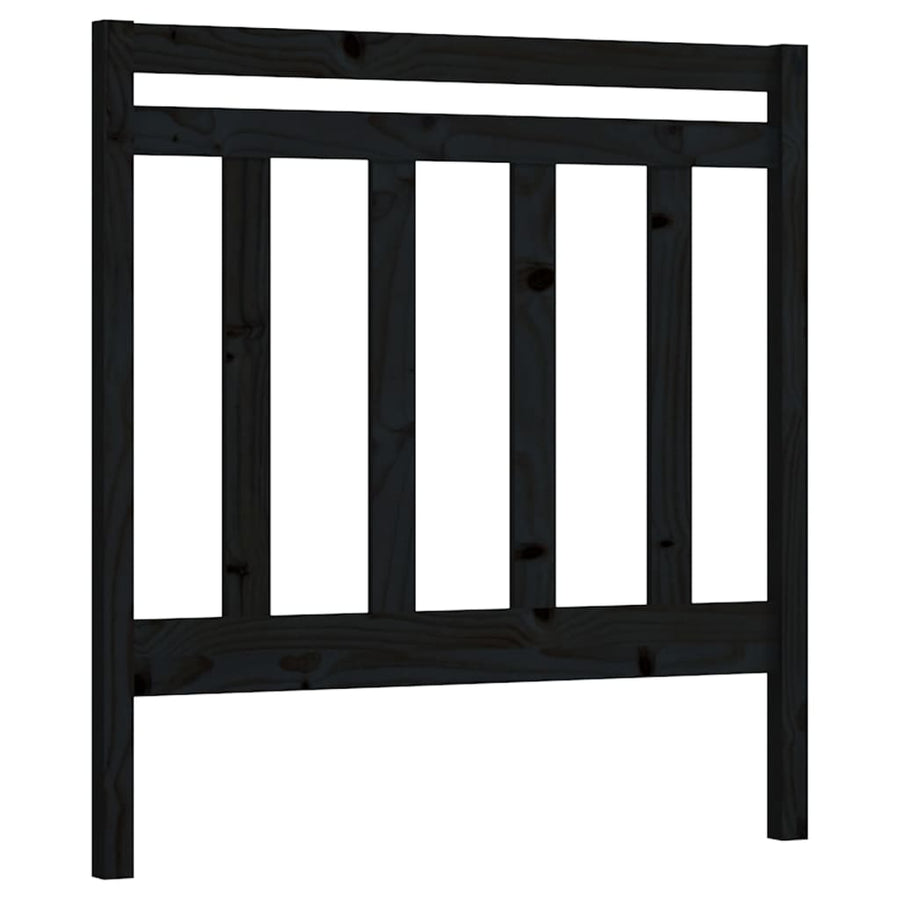 Hoofdbord 95X4X00 Cm Massief Grenenhout 95 x 100 cm Zwart