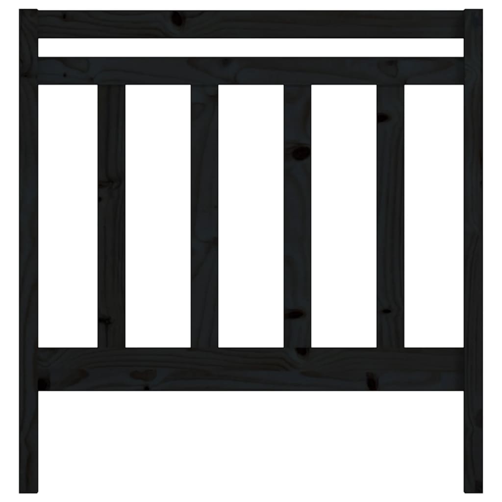 Hoofdbord 95X4X00 Cm Massief Grenenhout 95 x 100 cm Zwart