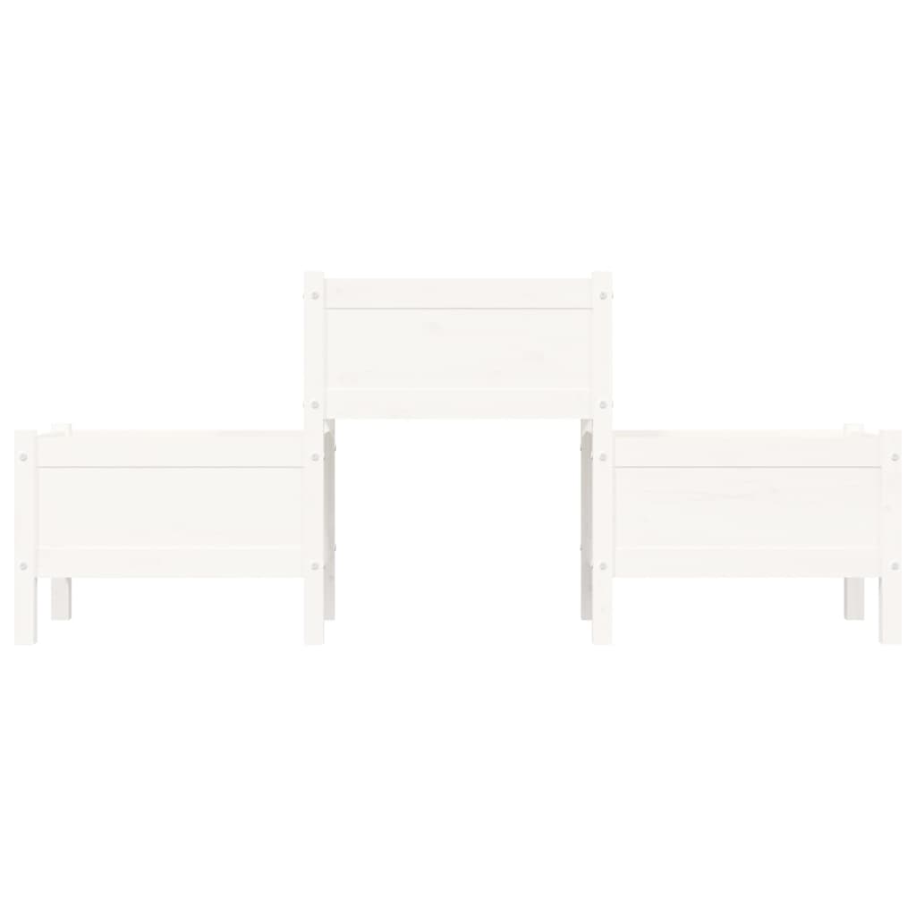 Plantenbak 178,5X44X75 Cm Massief Grenenhout Wit