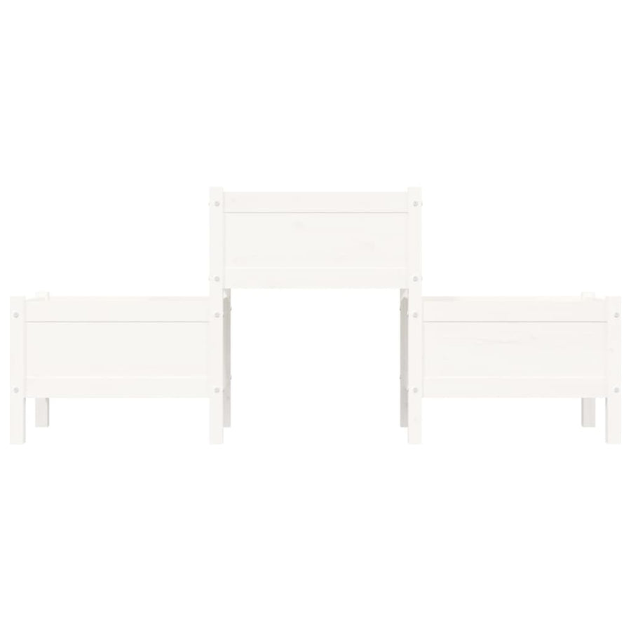 Plantenbak 178,5X44X75 Cm Massief Grenenhout Wit