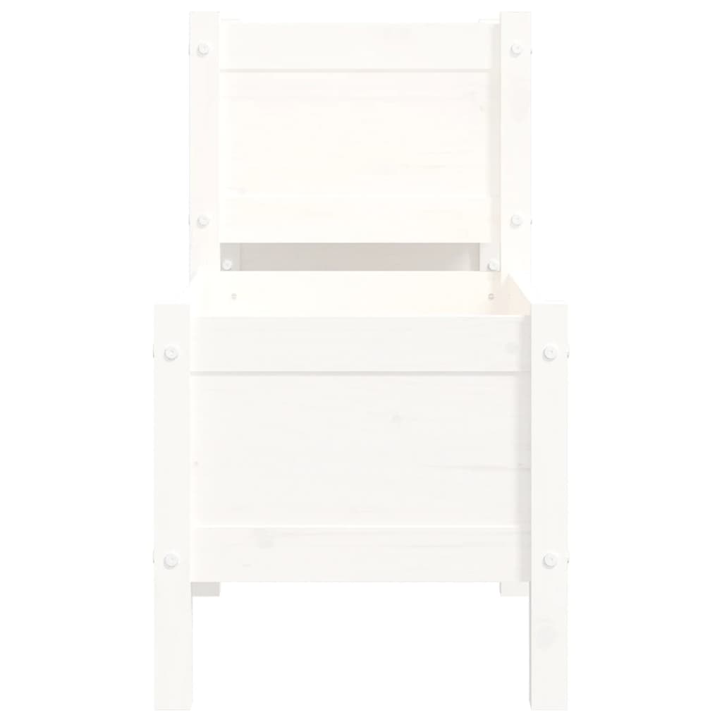 Plantenbak 178,5X44X75 Cm Massief Grenenhout Wit