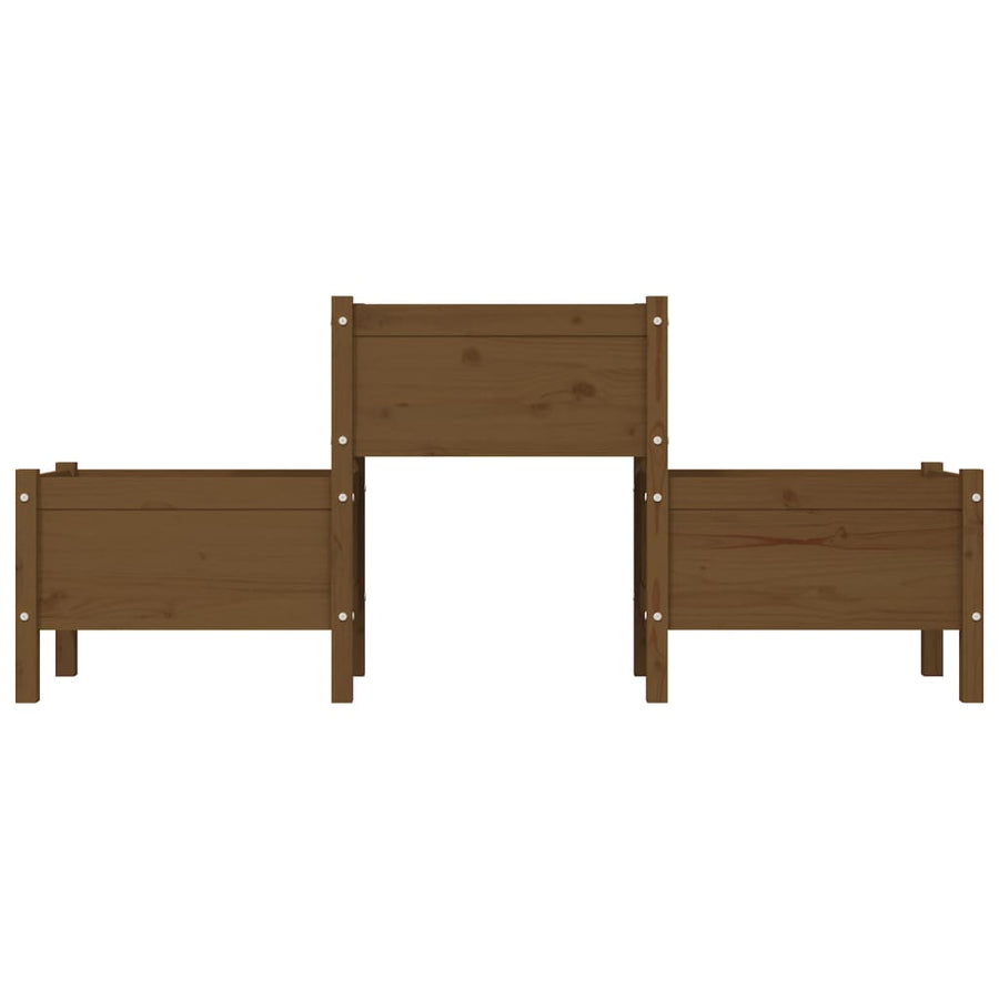 Plantenbak 178,5X44X75 Cm Massief Grenenhout Honingbruin