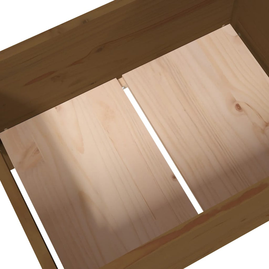 Plantenbak 178,5X44X75 Cm Massief Grenenhout Honingbruin