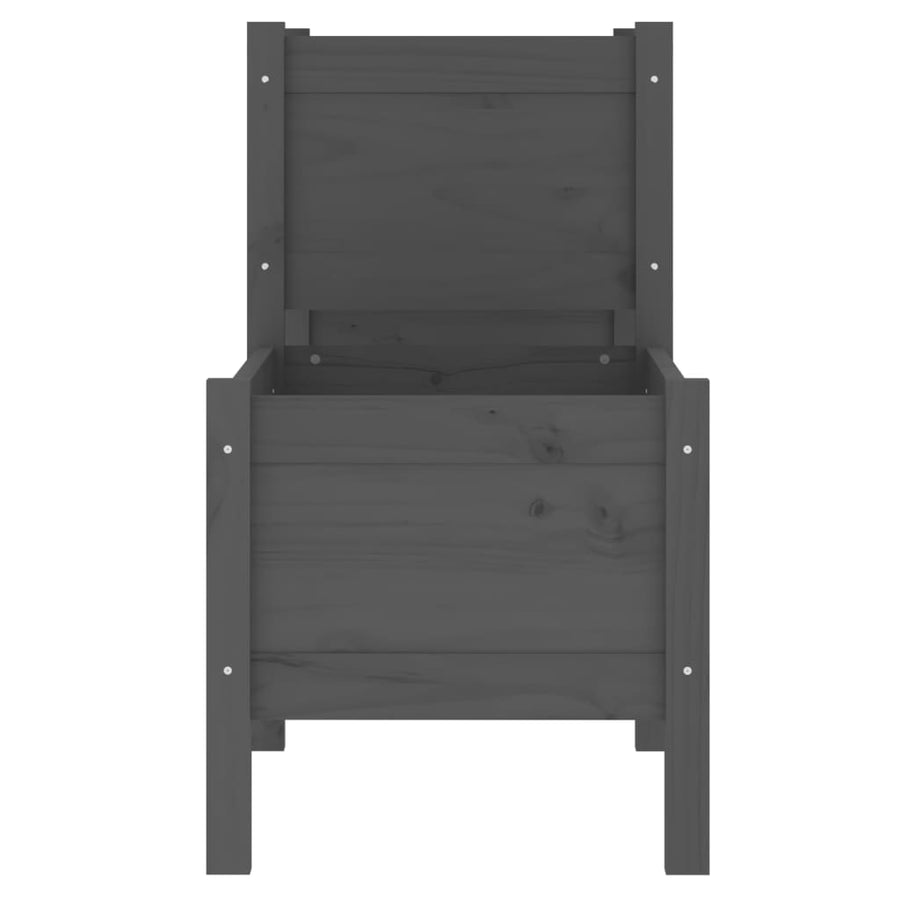 Plantenbak 245,5X44X75 Cm Massief Grenenhout Grijs