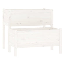 Plantenbak 84,5X84X75 Cm Massief Grenenhout Wit