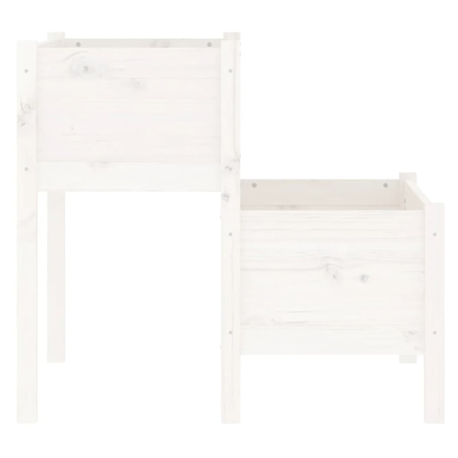 Plantenbak 84,5X84X75 Cm Massief Grenenhout Wit