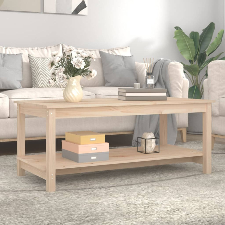 Salontafel 110X55X45 Cm Massief Grenenhout
