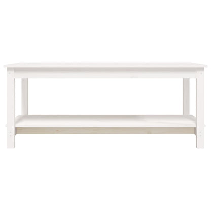Salontafel 110X55X45 Cm Massief Grenenhout Wit 110 x 55 x 45 cm