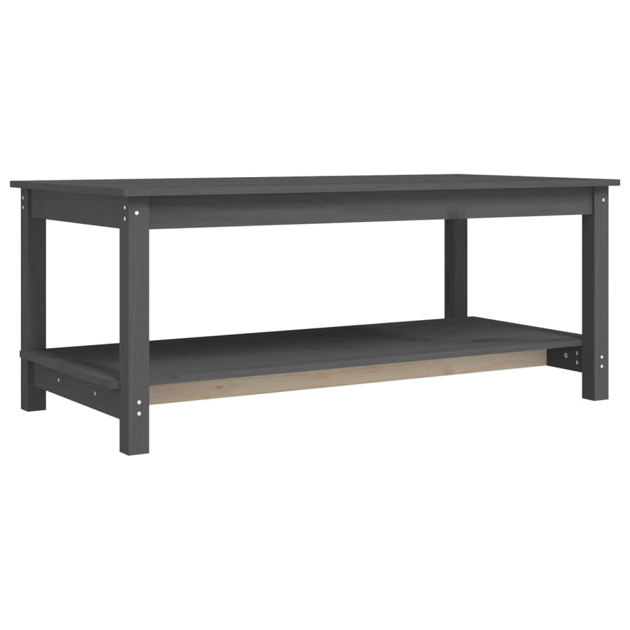 Salontafel 110x55x45 cm massief grenenhout grijs 110 x 55 x 45 cm Grijs