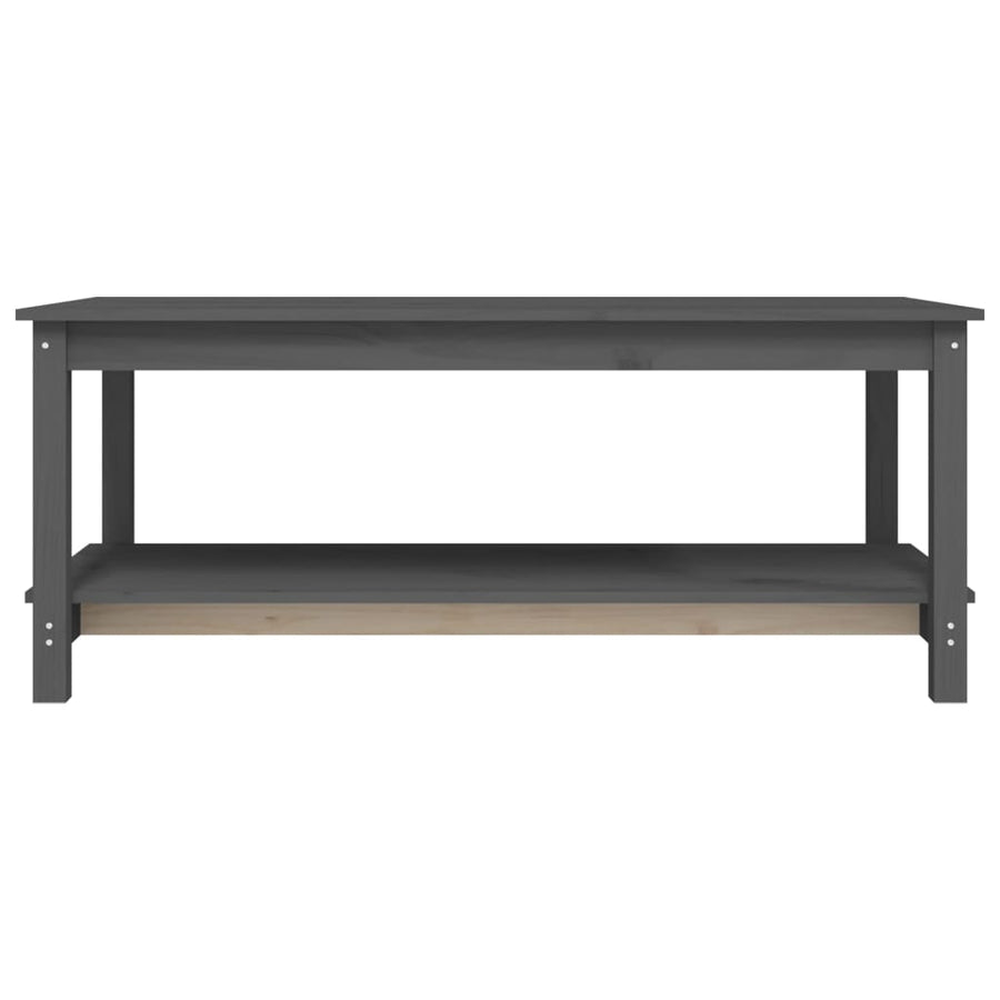 Salontafel 110x55x45 cm massief grenenhout grijs 110 x 55 x 45 cm Grijs
