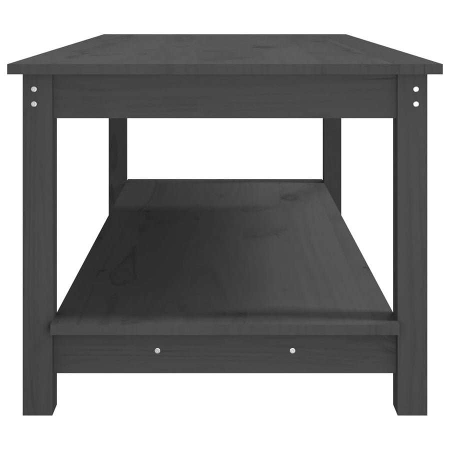 Salontafel 110x55x45 cm massief grenenhout grijs 110 x 55 x 45 cm Grijs