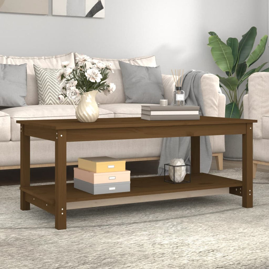 Salontafel 110x55x45 cm massief grenenhout honingbruin 110 x 55 x 45 cm Honingbruin