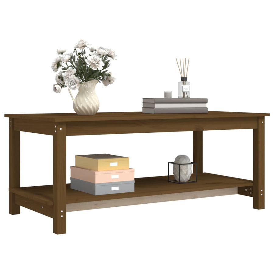 Salontafel 110x55x45 cm massief grenenhout honingbruin 110 x 55 x 45 cm Honingbruin