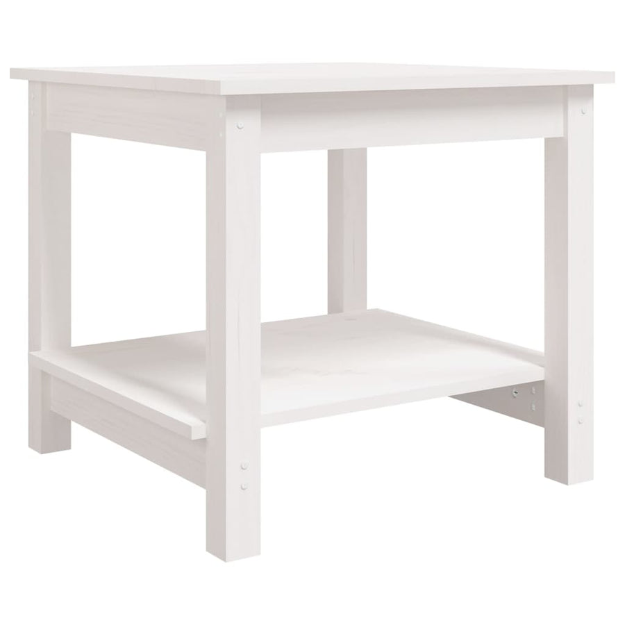 Salontafel 50X50X45 Cm Massief Grenenhout Wit