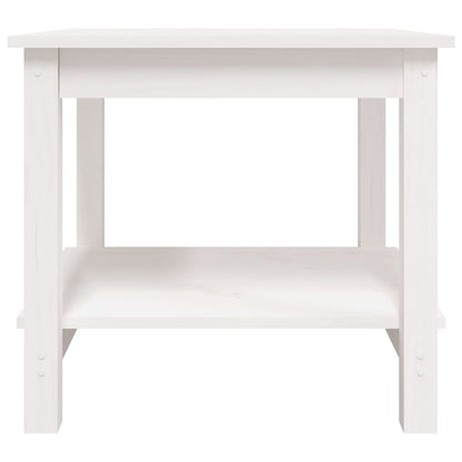 Salontafel 50X50X45 Cm Massief Grenenhout Wit