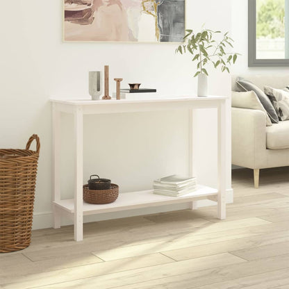 Wandtafel 110X40X80 Cm Massief Grenenhout Wit