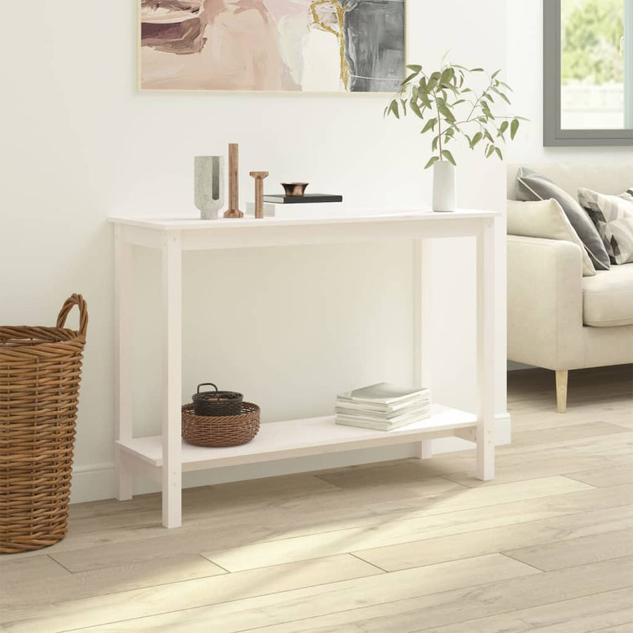 Wandtafel 110X40X80 Cm Massief Grenenhout Wit