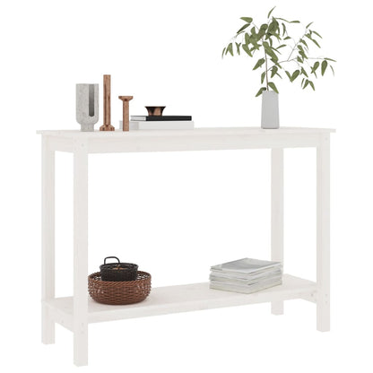 Wandtafel 110X40X80 Cm Massief Grenenhout Wit