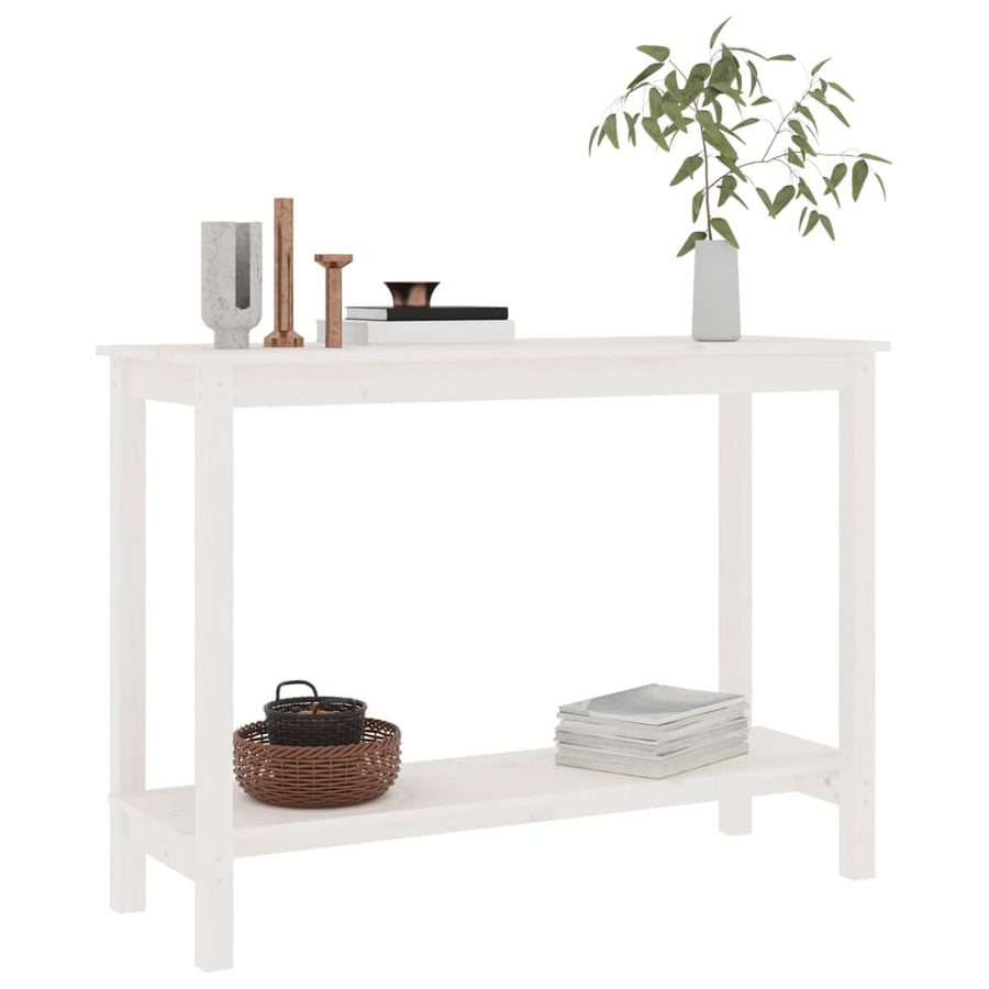 Wandtafel 110X40X80 Cm Massief Grenenhout Wit