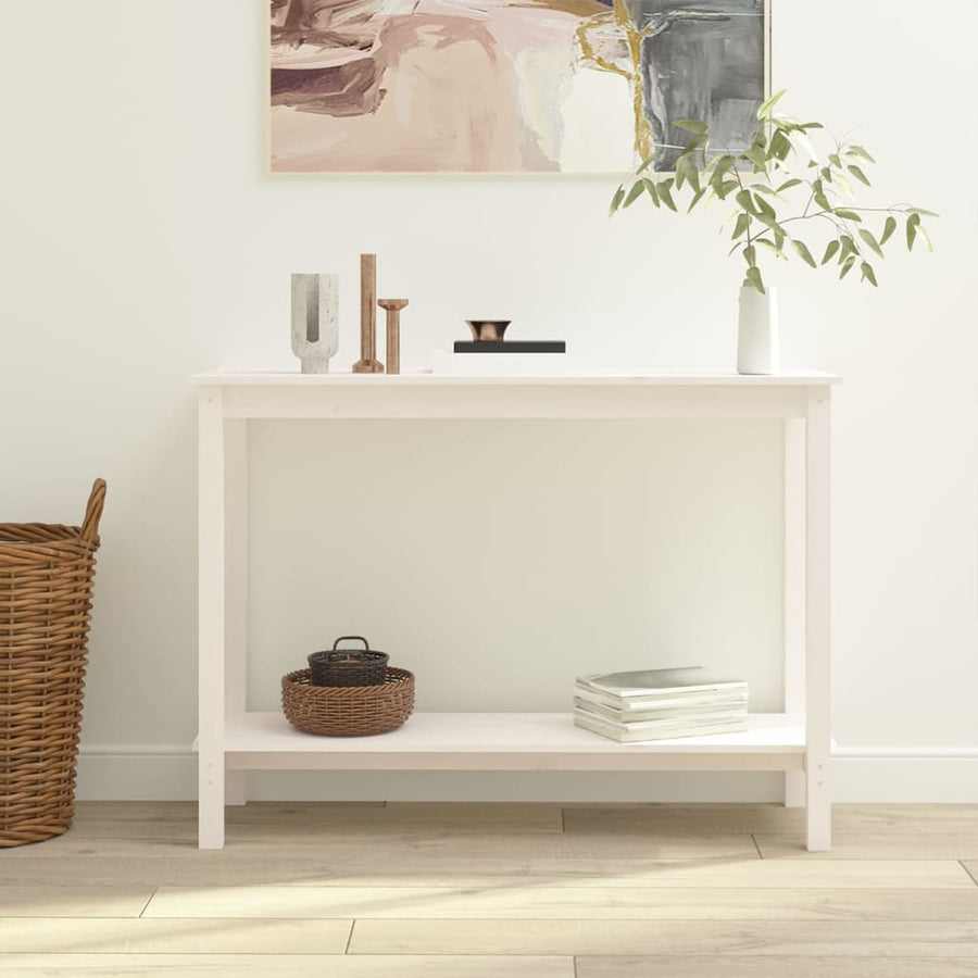 Wandtafel 110X40X80 Cm Massief Grenenhout Wit