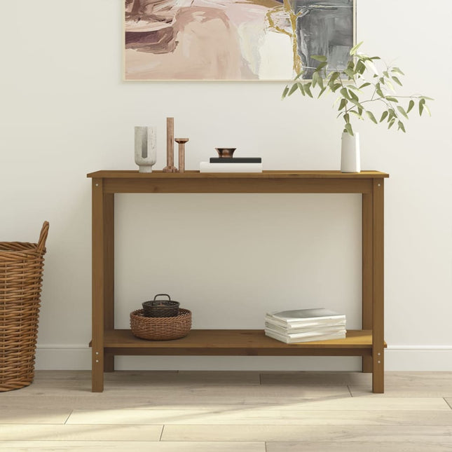 Wandkast 110X40X80 Cm Massief Grenenhout Honingbruin