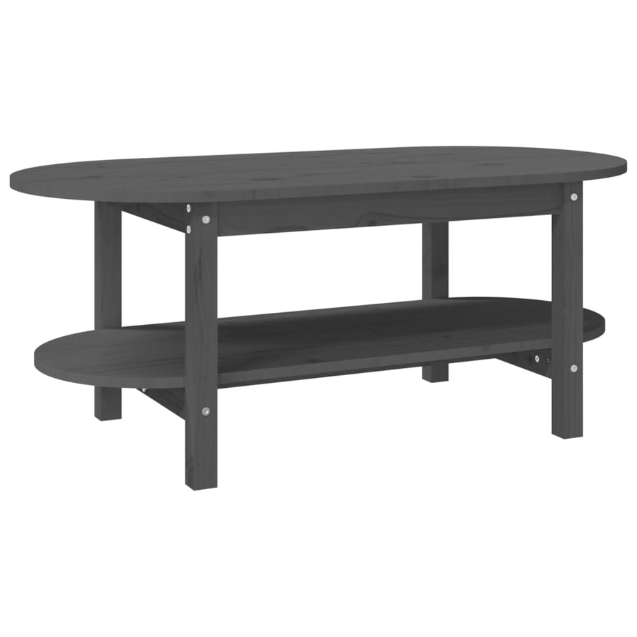 Salontafel Massief Grenenhout 110 x 55 x 45 cm Grijs