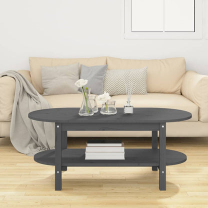 Salontafel Massief Grenenhout 110 x 55 x 45 cm Grijs