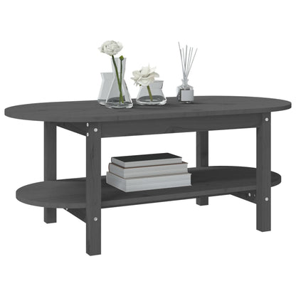 Salontafel Massief Grenenhout 110 x 55 x 45 cm Grijs