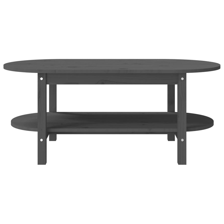Salontafel Massief Grenenhout 110 x 55 x 45 cm Grijs