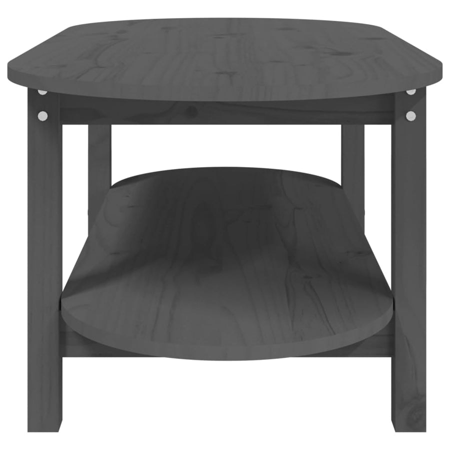 Salontafel Massief Grenenhout 110 x 55 x 45 cm Grijs