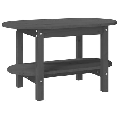 Salontafel Massief Grenenhout 80 x 45 x 45 cm Grijs