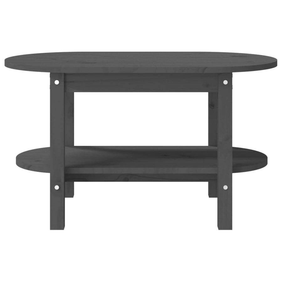 Salontafel Massief Grenenhout 80 x 45 x 45 cm Grijs